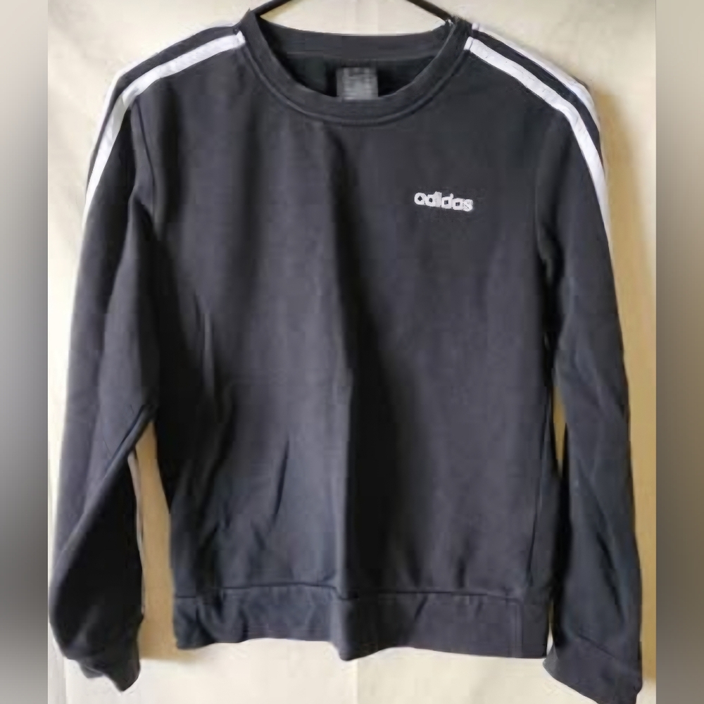 Adidas Athletic Sweatshirt, Women's Small Black and White Long Sleeve Sweatshirt
